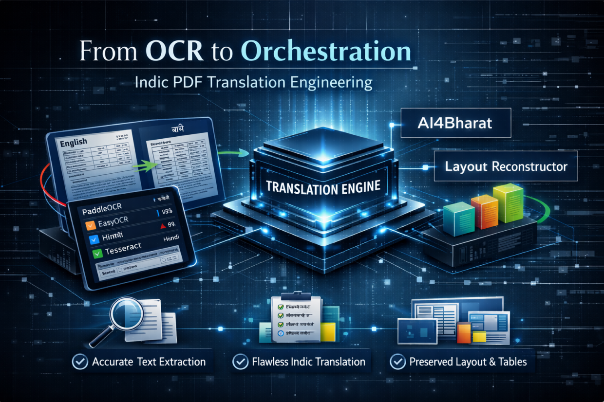 Beyond OCR: Engineering a Layout-Aware Indic PDF Translation Pipeline